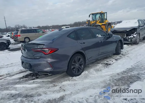2021 Acura Tlx A-Spec Package из США, поврежденный, VIN 19UUB6F54MA009822
